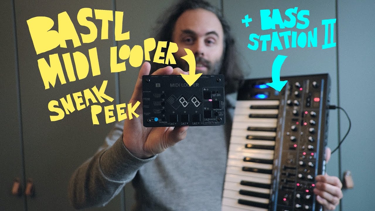 BASTL MIDI LOOPER sneak peek + Bass Station 2 Jam
