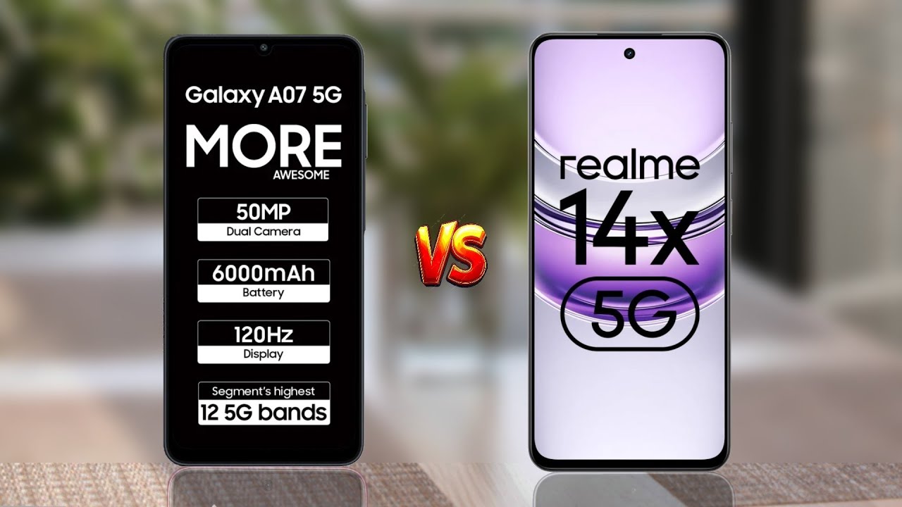 Galaxy A07 5G Vs Realme 14X