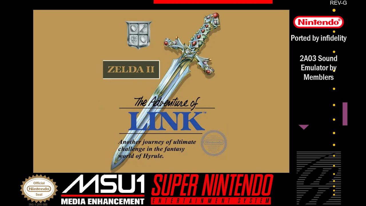 Zelda II: The Adventure of Link (NES) SNES MSU-1 port by infidelity