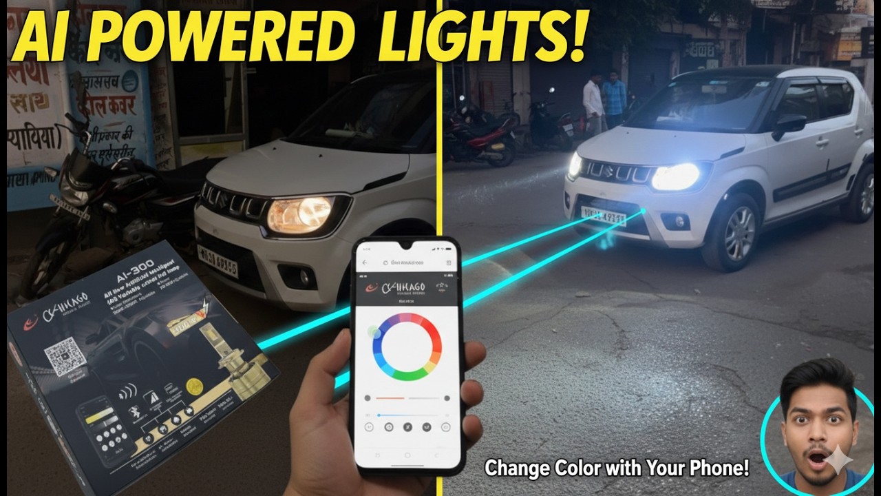 Phone se Control karo Car ki Lights! 📱| AI-300 Variable LED Installation in Ignis