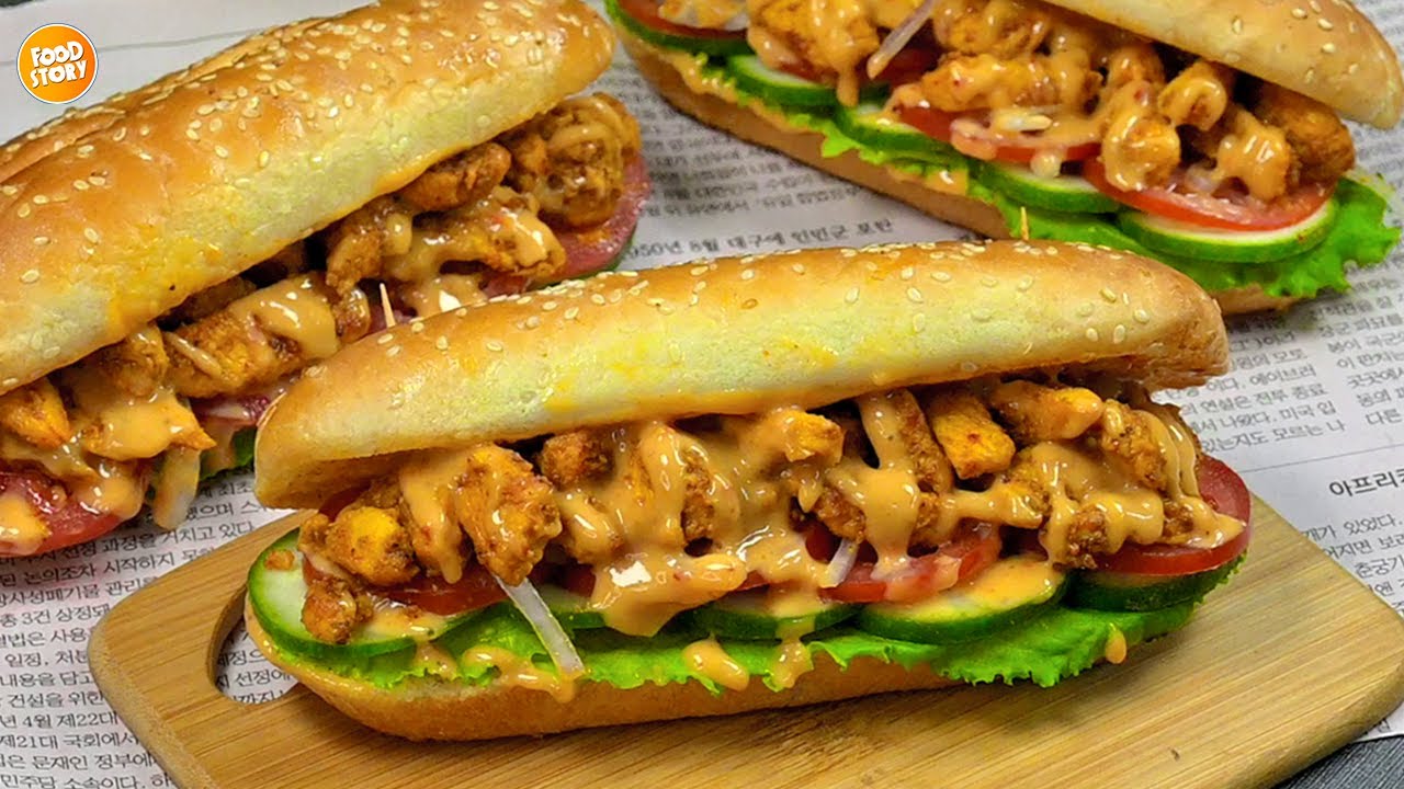 Новый рецепт сэндвича с курицей SUBWAY, рецепт Рамзана 2024, новый рецепт 2024, специальные рецеп...