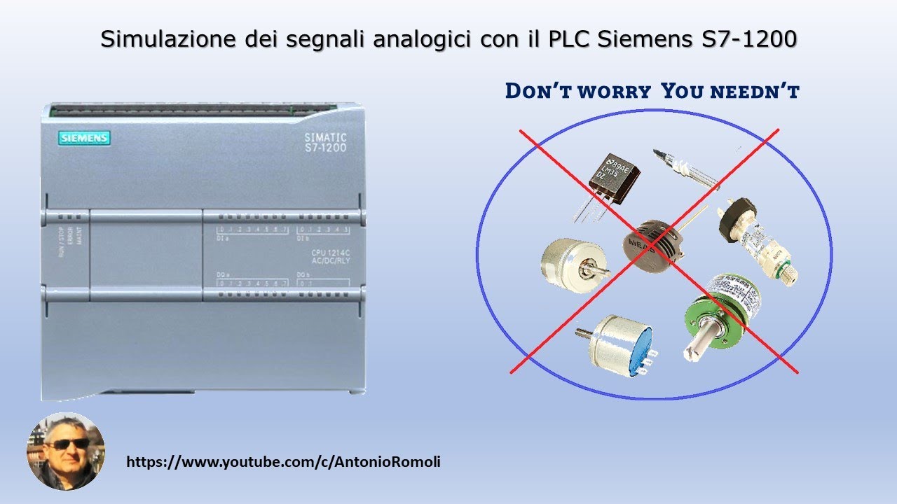 PLC Siemens S7 1200 simulazione segnali analogici. NORM_X SCALE_X. Video n.4