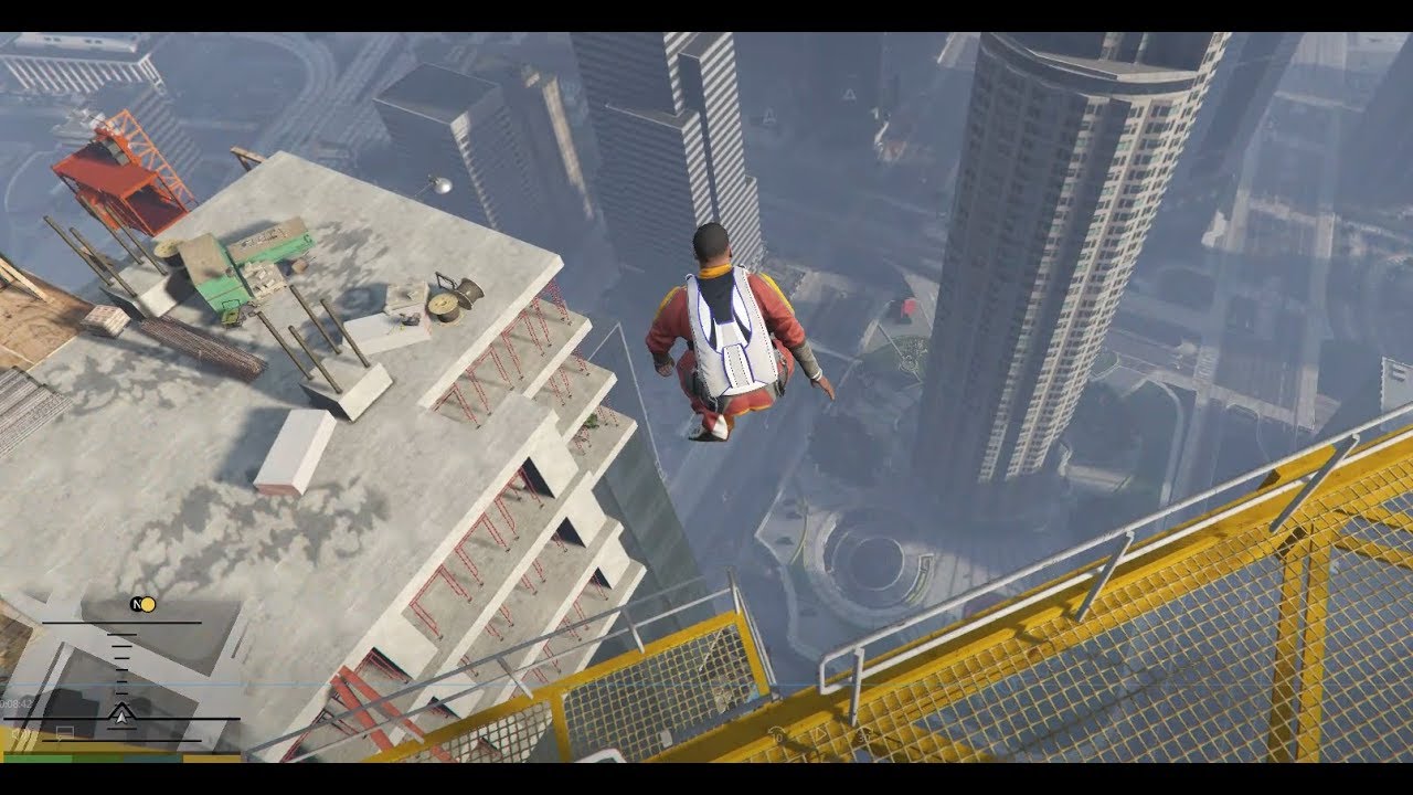 JUMPING OFF FROM THE HIGHEST BUILDING IN GTA V | PARACHUTING