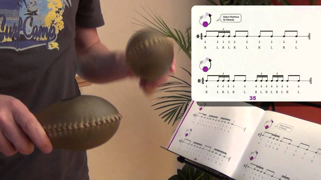 KLEINPERCUSSION LERNEN - Maracas (Rumbakugeln), Ganzá (Shaker) - S. 33-39