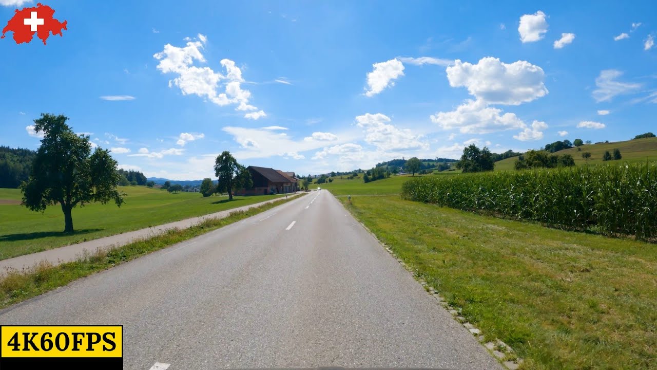 Driving in Switzerland - Kreuzlingen To Wil - 4K60 Road Trip