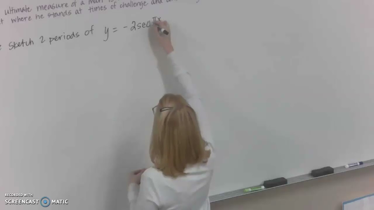 Graphing Secant & Cosecant