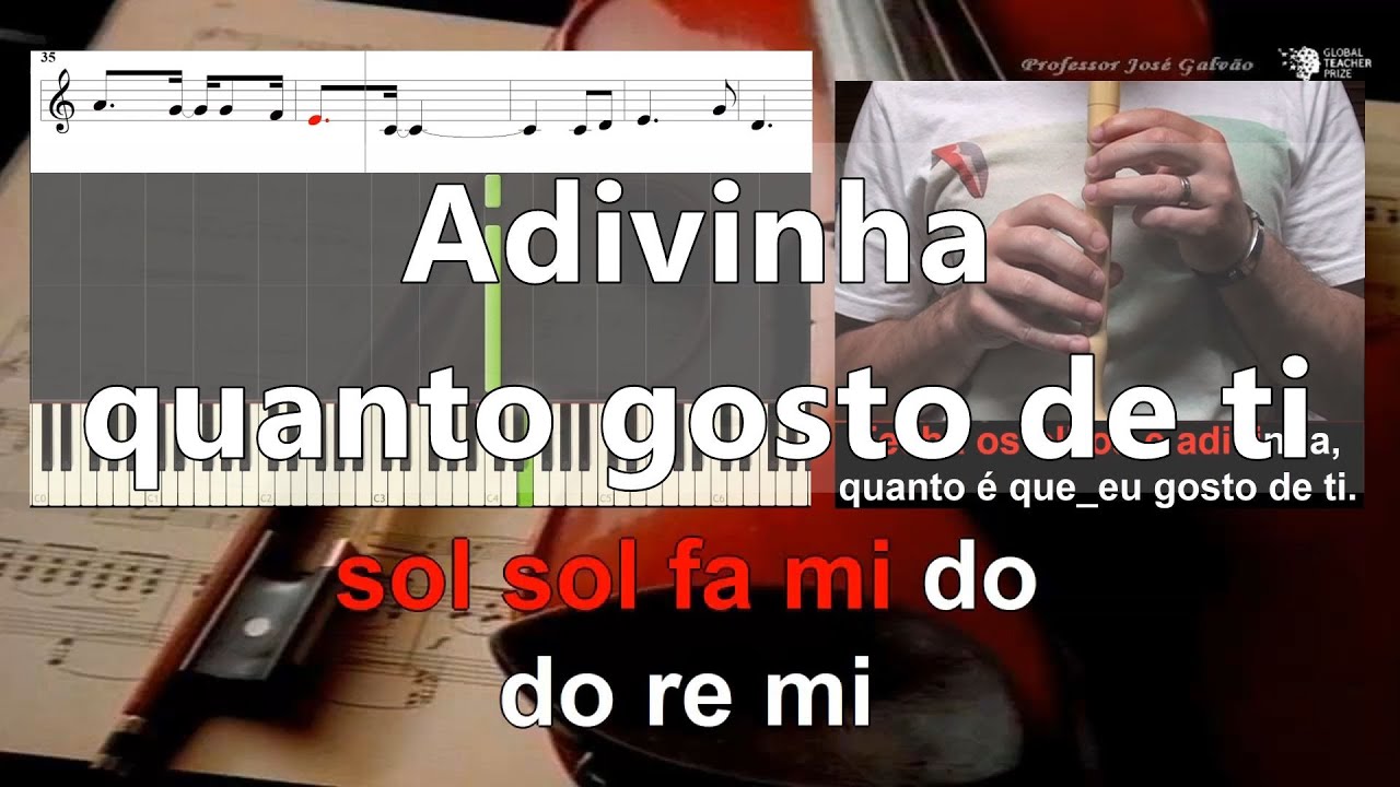 Adivinha quanto gosto de ti Andre Sardet Educacao Musical Jose Galvao Dia da criança #EstudoEmCasa