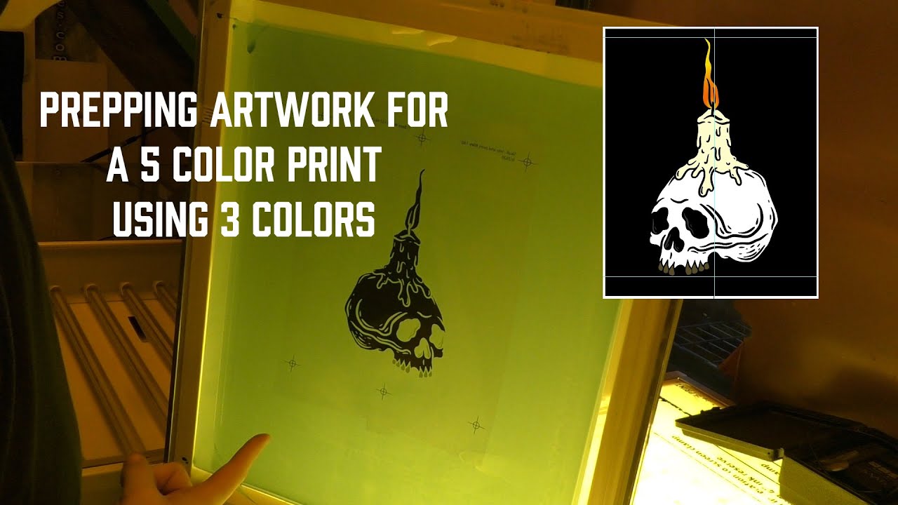 How To Prepare Artwork For Screen Printing: Creating A 5 Color Print Using 3 Color Blending