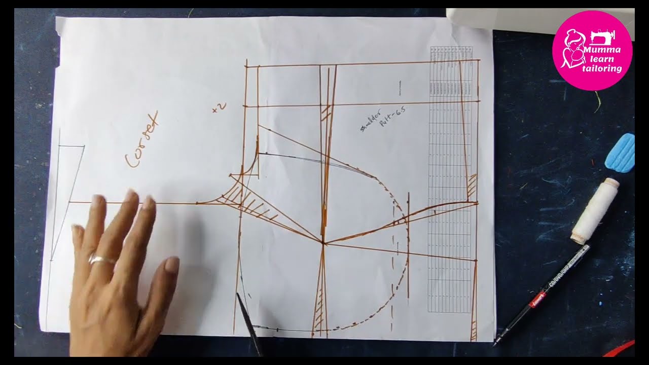Corset blouse part -2 || Co ord set blouse cutting/ Corset blouse ki drafting aur cutting सिखा अपने।