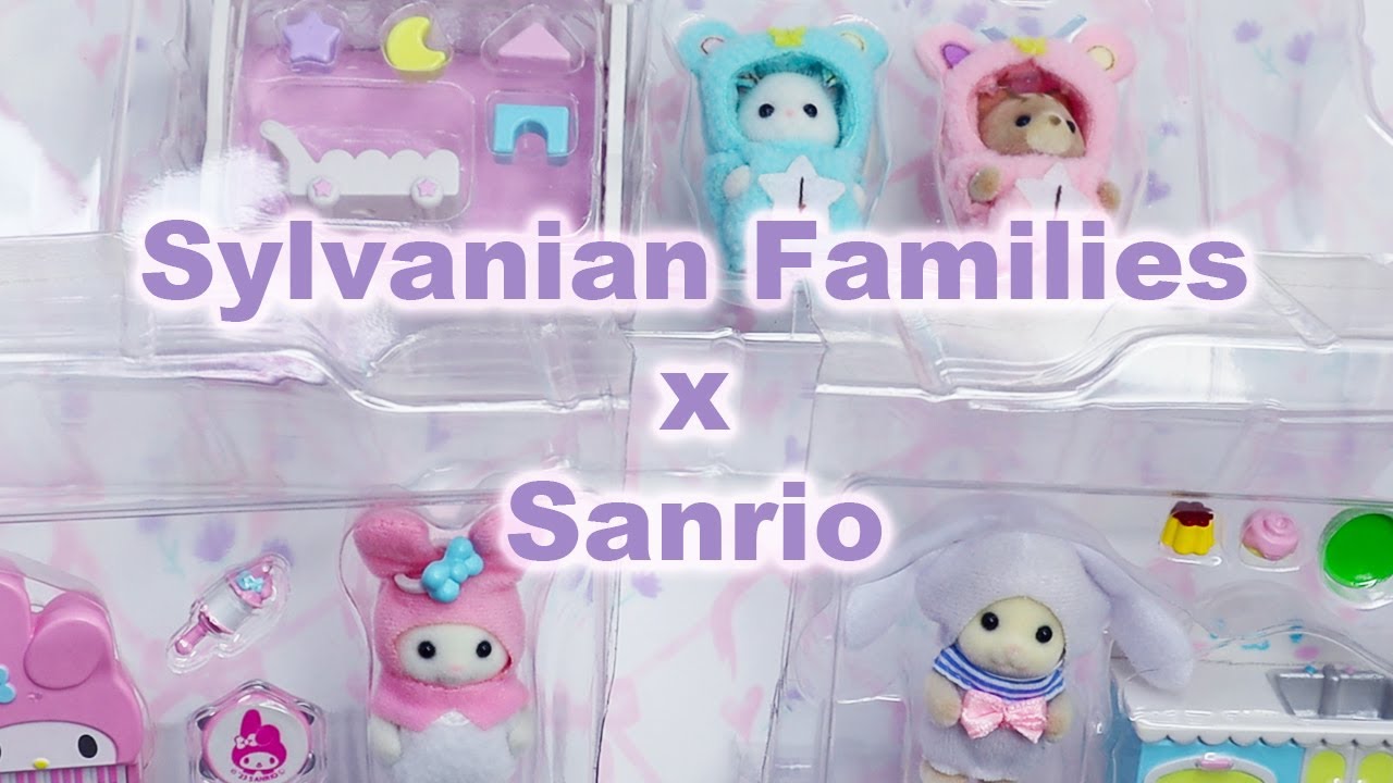 Sylvanian Families x Sanrio Figure Playsets Unboxing