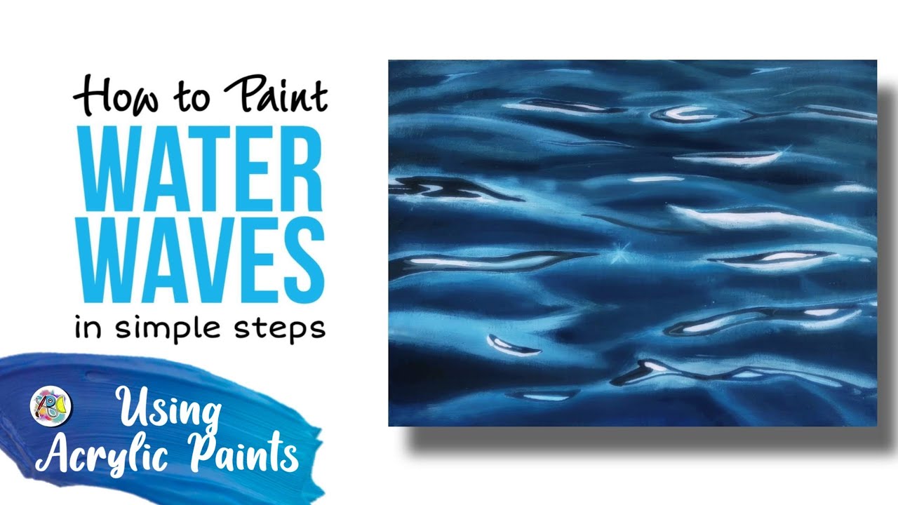 How to paint Water surface / Water Ripple | Using Acrylic colours| Easy Technique | Mohit das | ABC