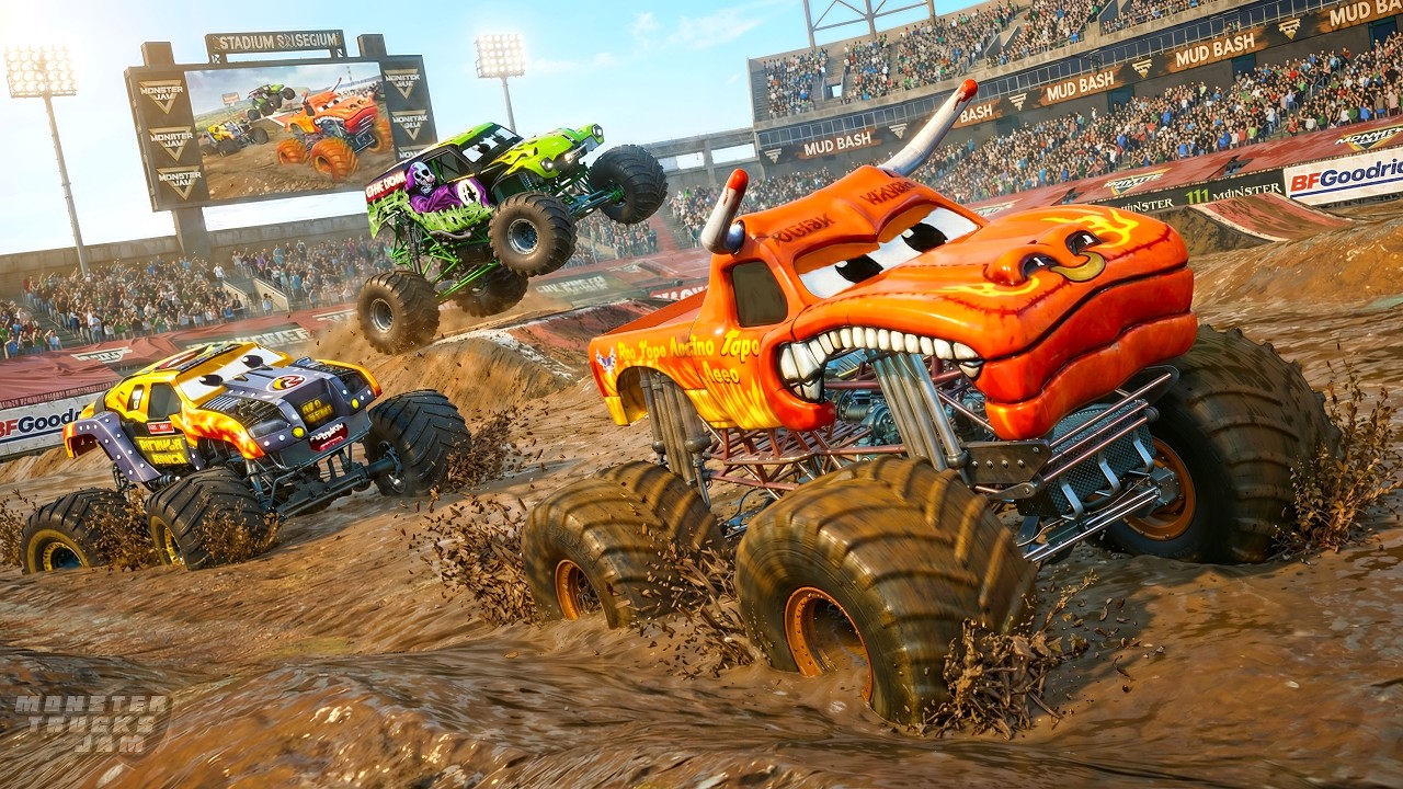 Muddy Monster Jam: Grave Digger vs El ToroLoco vs Max-D | Epic Mud Race Sky Jumps & Massive Crashes!
