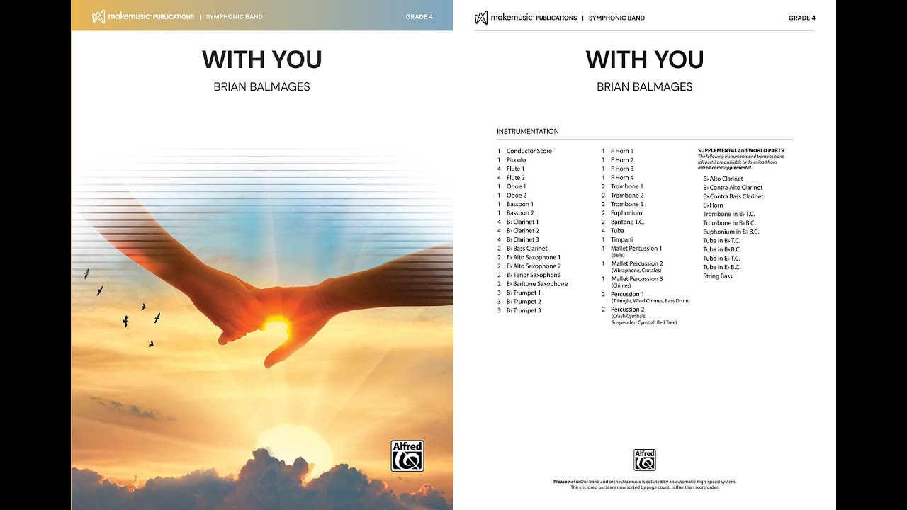 With You, by Brian Balmages – Score & Sound