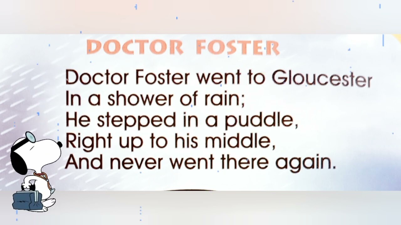 English Rhymes- Doctor Foster