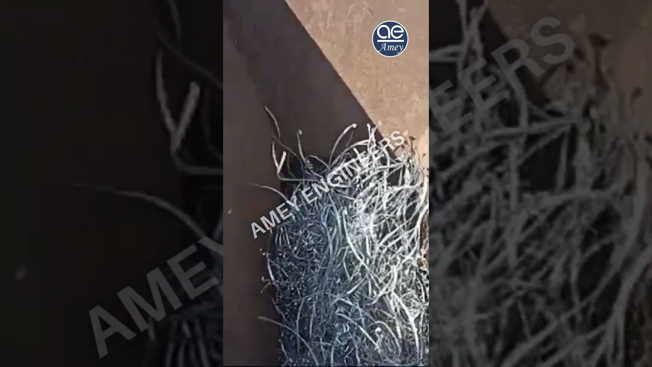 Aluminum Swarf Shredder Machine | Shredding ASMR Sound | AI turnings shredder #shredderasmr