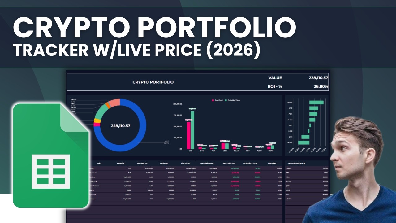 Build a Crypto Portfolio Tracker in Google Sheets 2026 (Live Prices + ROI)