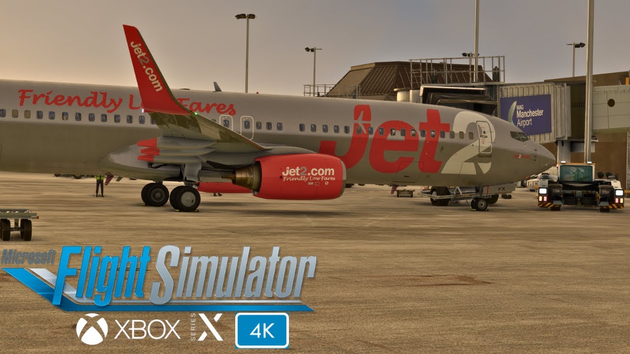 Boeing 737-800 || Geneva to Manchester || Jet 2 Full Flight || Xbox Series X MSFS 2020 (4K)