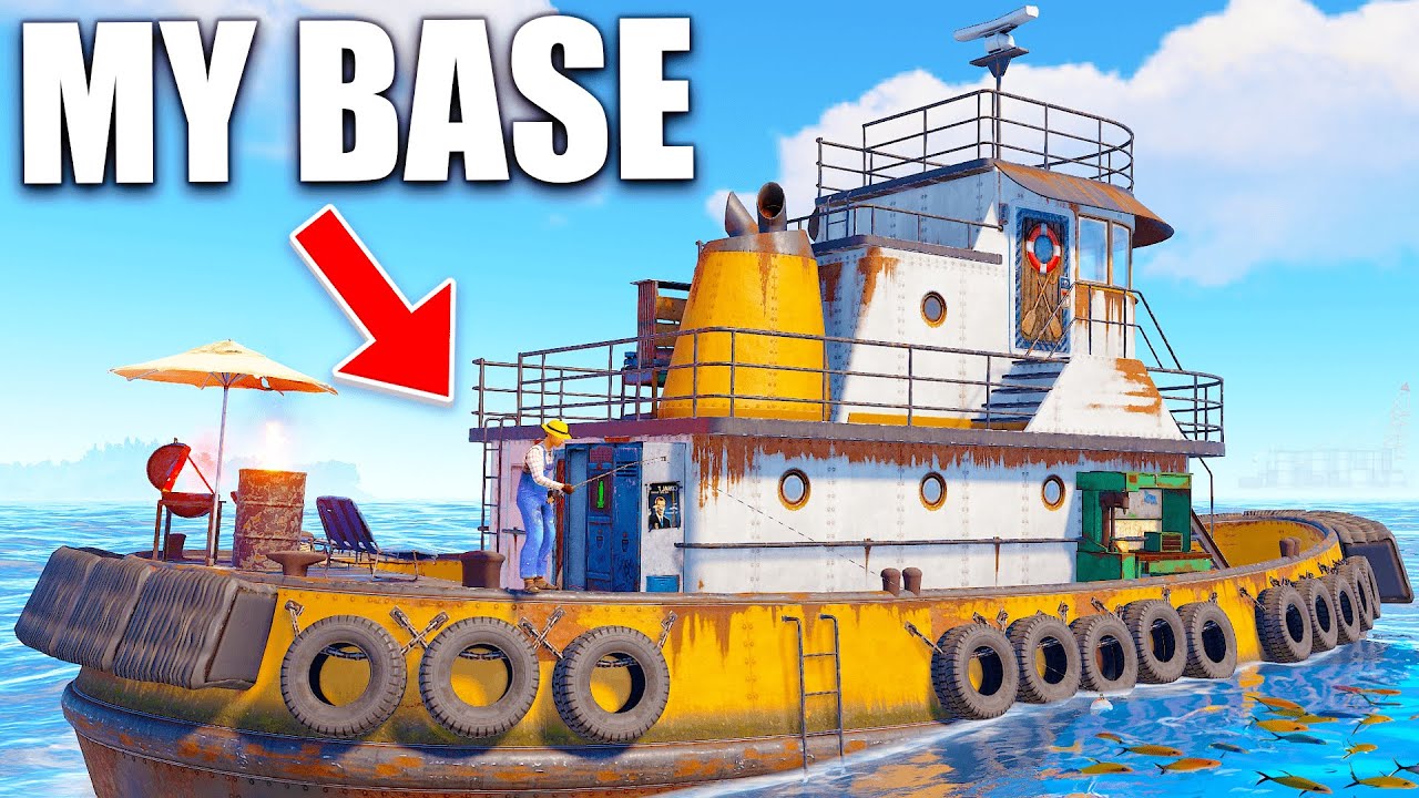 I Lived in a Tugboat base for 24 Hours in Rust.. Ft. Max Mears