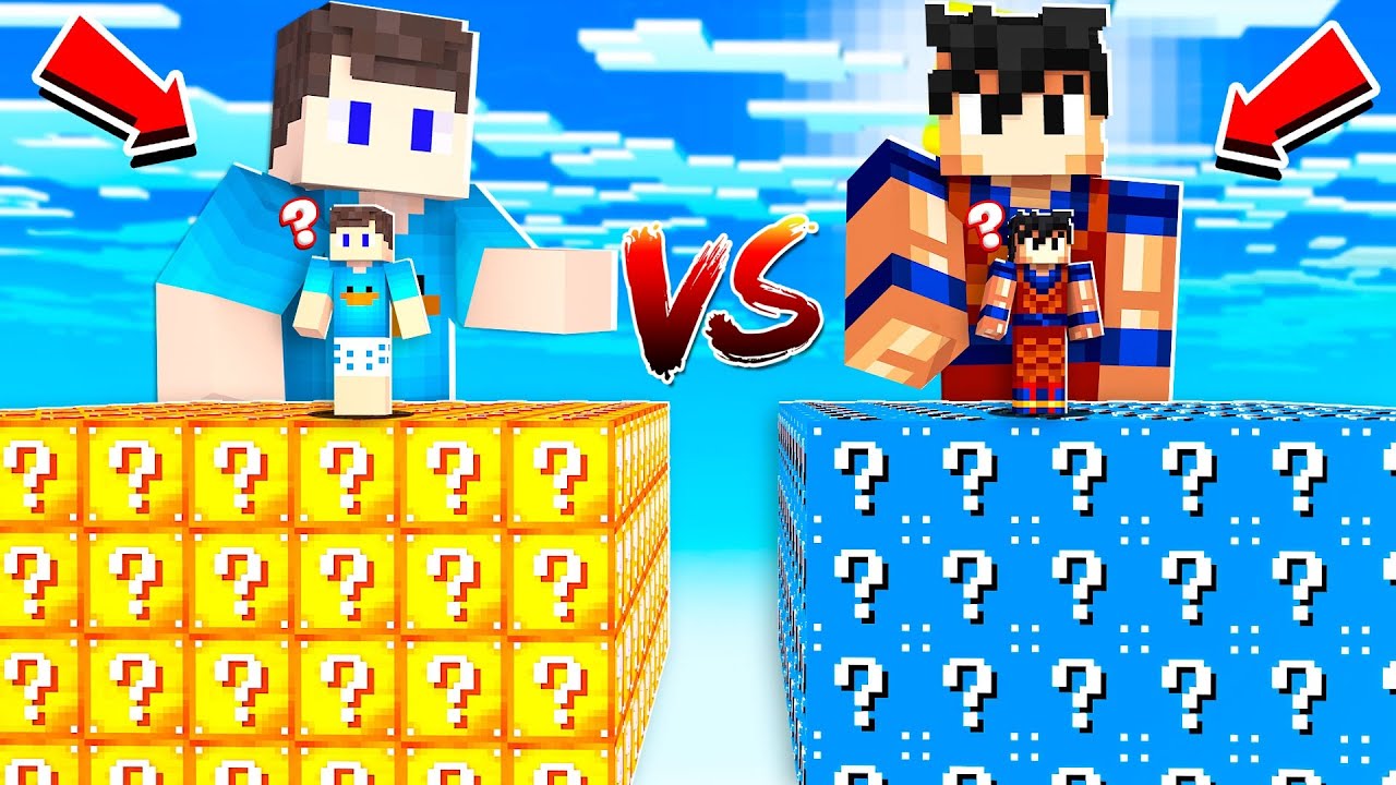 BETO VS DAVI: DESAFIO CUBO DE LUCKY BLOCK NO MINECRAFT!!