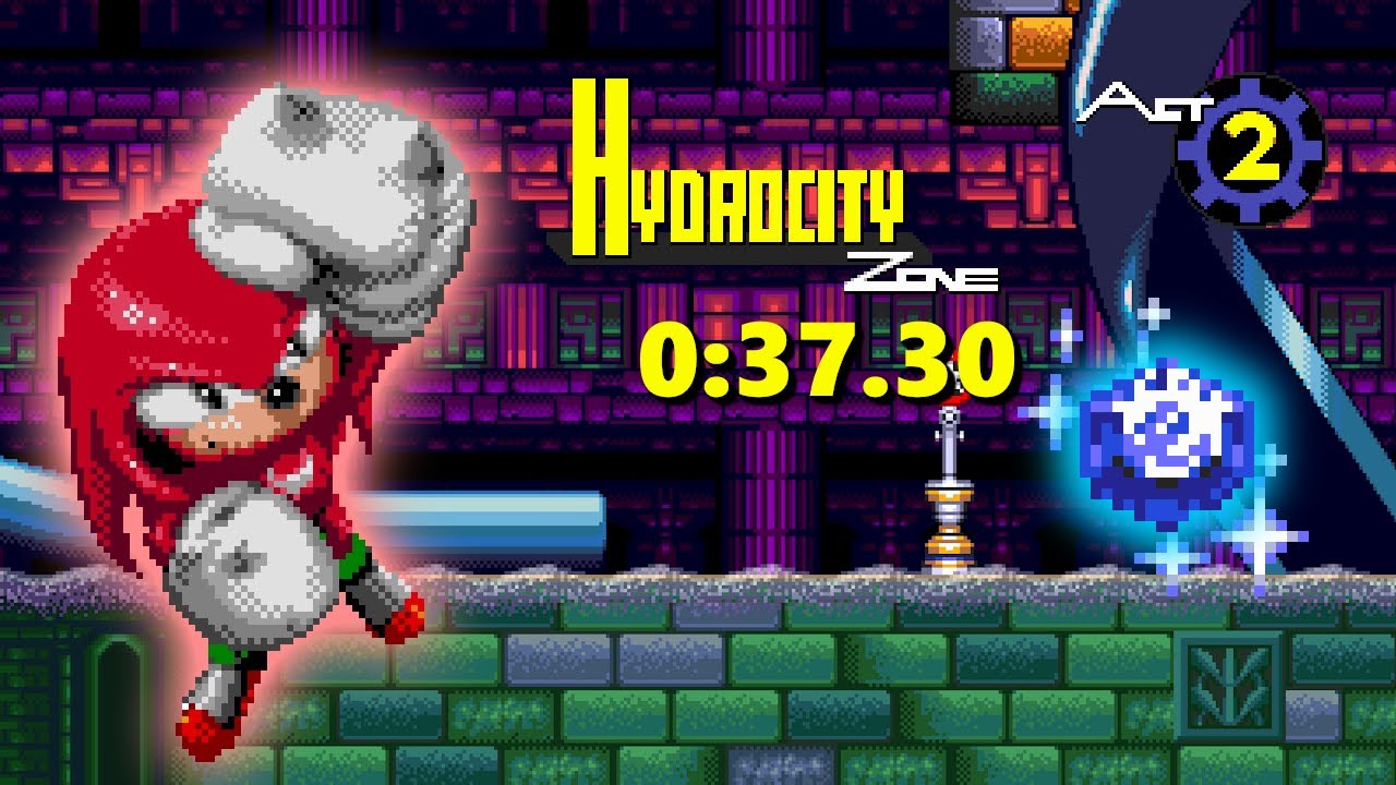 Sonic 3 A.I.R.: D.A. Garden Edition - Time Stone Trials | Hydrocity 2 - 0:37.30 (Knuckles)