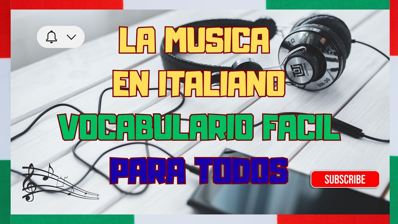 La musica en Italiano - Palabras simples pero que tienes que saber🎵🎤🎧#musica #vocabulary #italiano