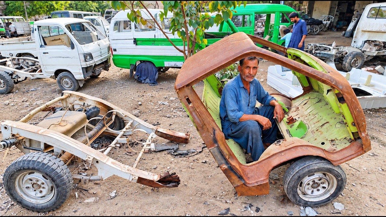 SUPER CRAZY SKILL - Pakistani Workshop Restores a MINI PICKUP TRUCK -  @Pakautomaster