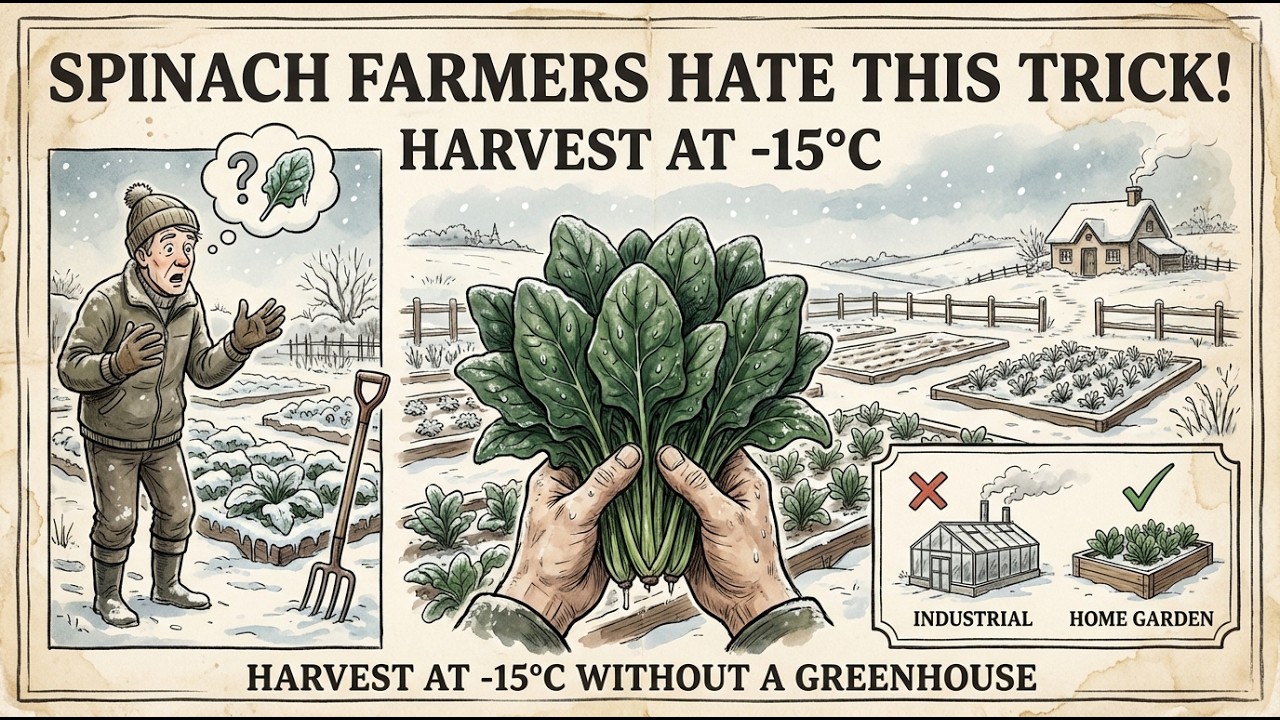 Spinach Farmers HATE This Trick! Harvest at -15°C Without a Greenhouse