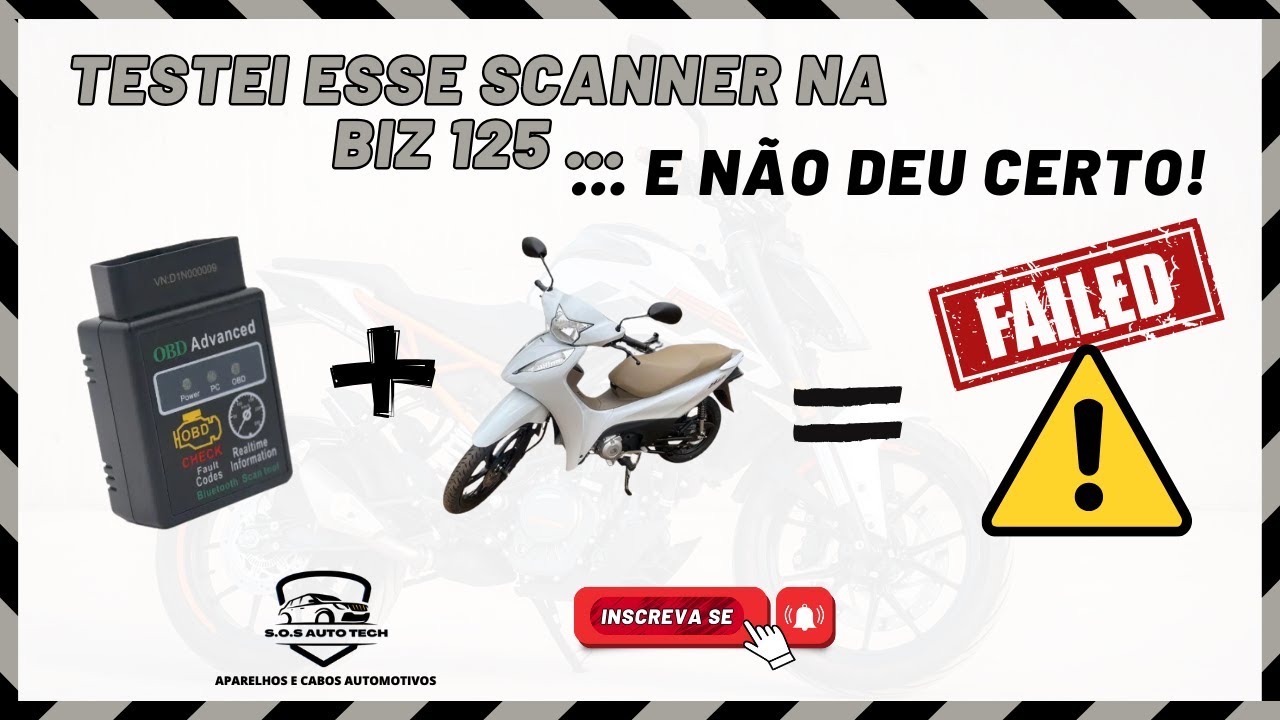 Testei o Scanner Automotivo MINI ELM 327 na HONDA BIZ 125 2018, veja o que que aconteceu! #97 #biz