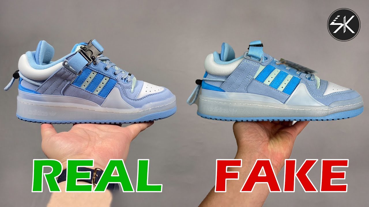 REAL VS FAKE! Bad Bunny Adidas Forum Blue Tint