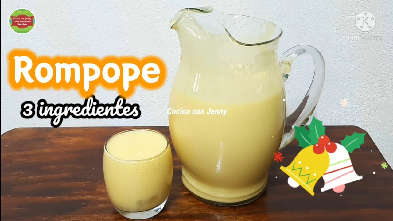 Rompope navideño con 3 ingredientes cremoso el más  facil y rapido del Mundo