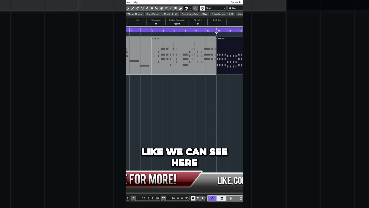 Quick #cubase tip: Muting MIDI parts