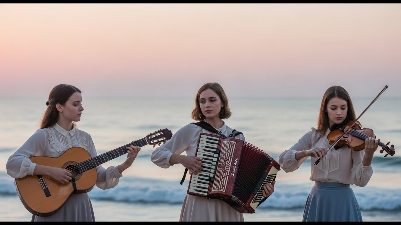 Mellow Spanish Guitar Cascades Over Sunset Skies Creating Warm Flamenco Fusion Romance