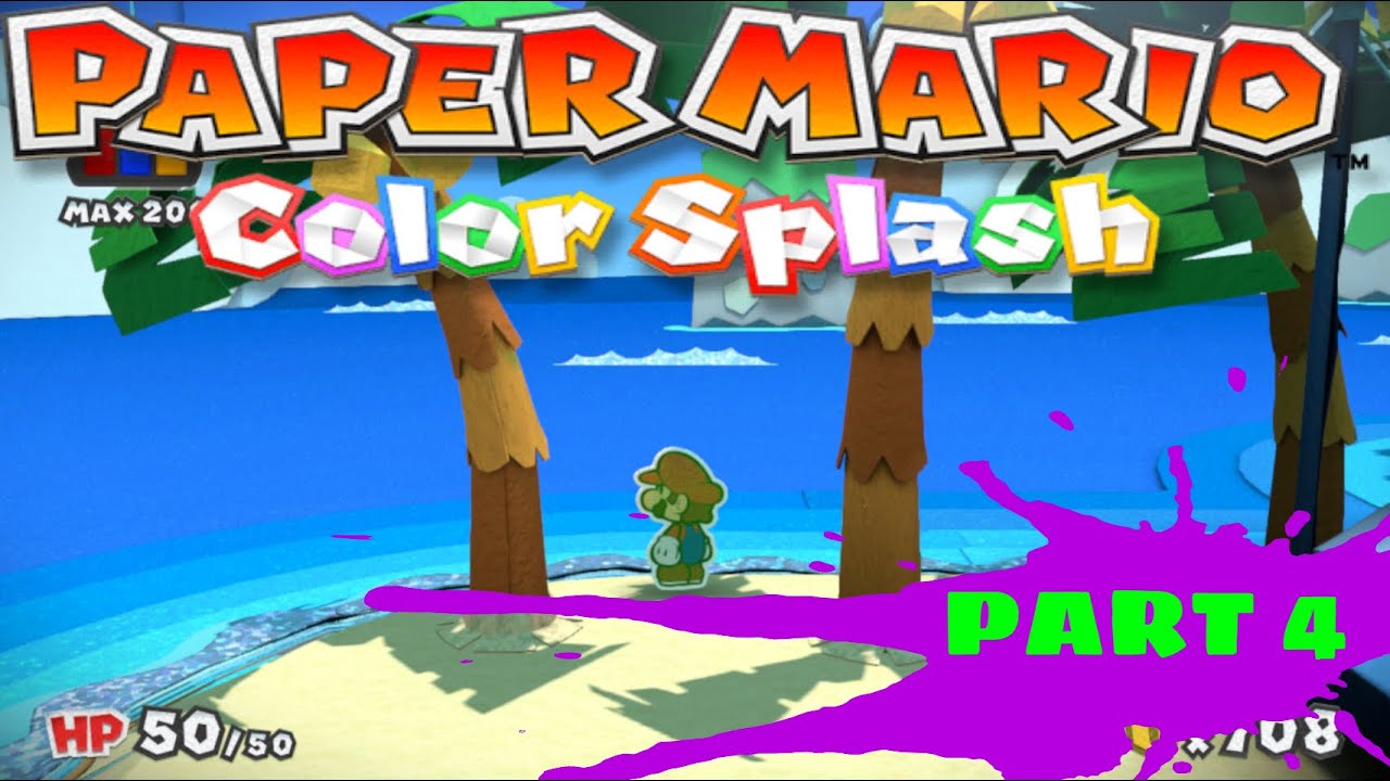 paper mario color splash p4 - justice toad and bloo bay beach