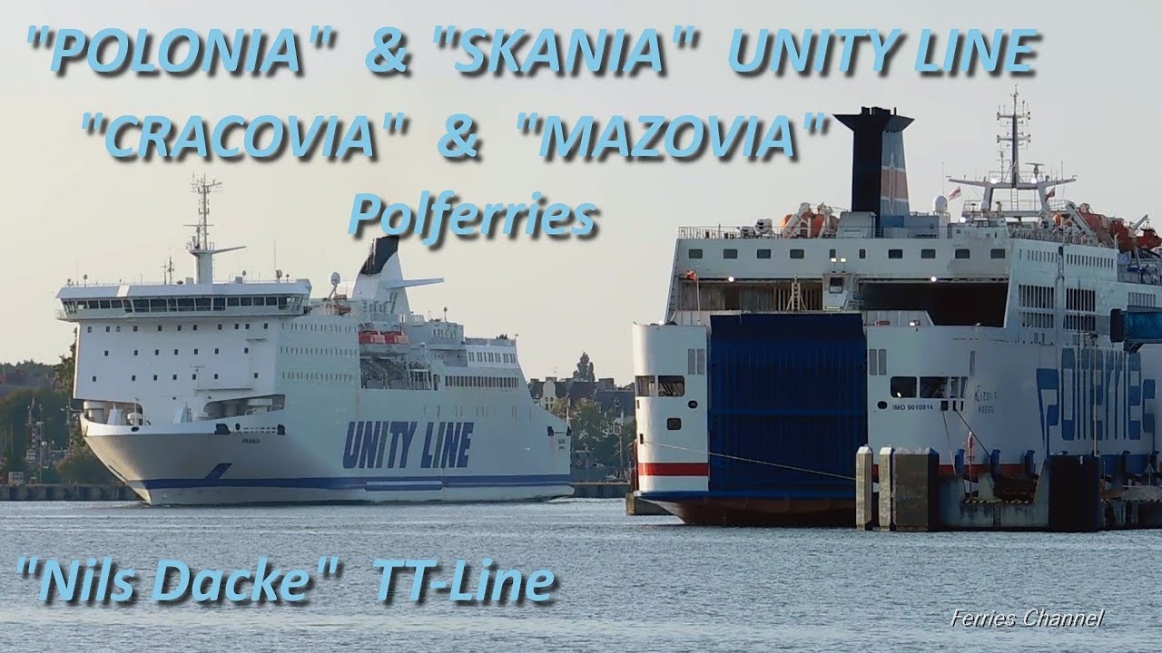 Sześć promów w jednym nagraniu | Six ferries in one video | Ferries Channel