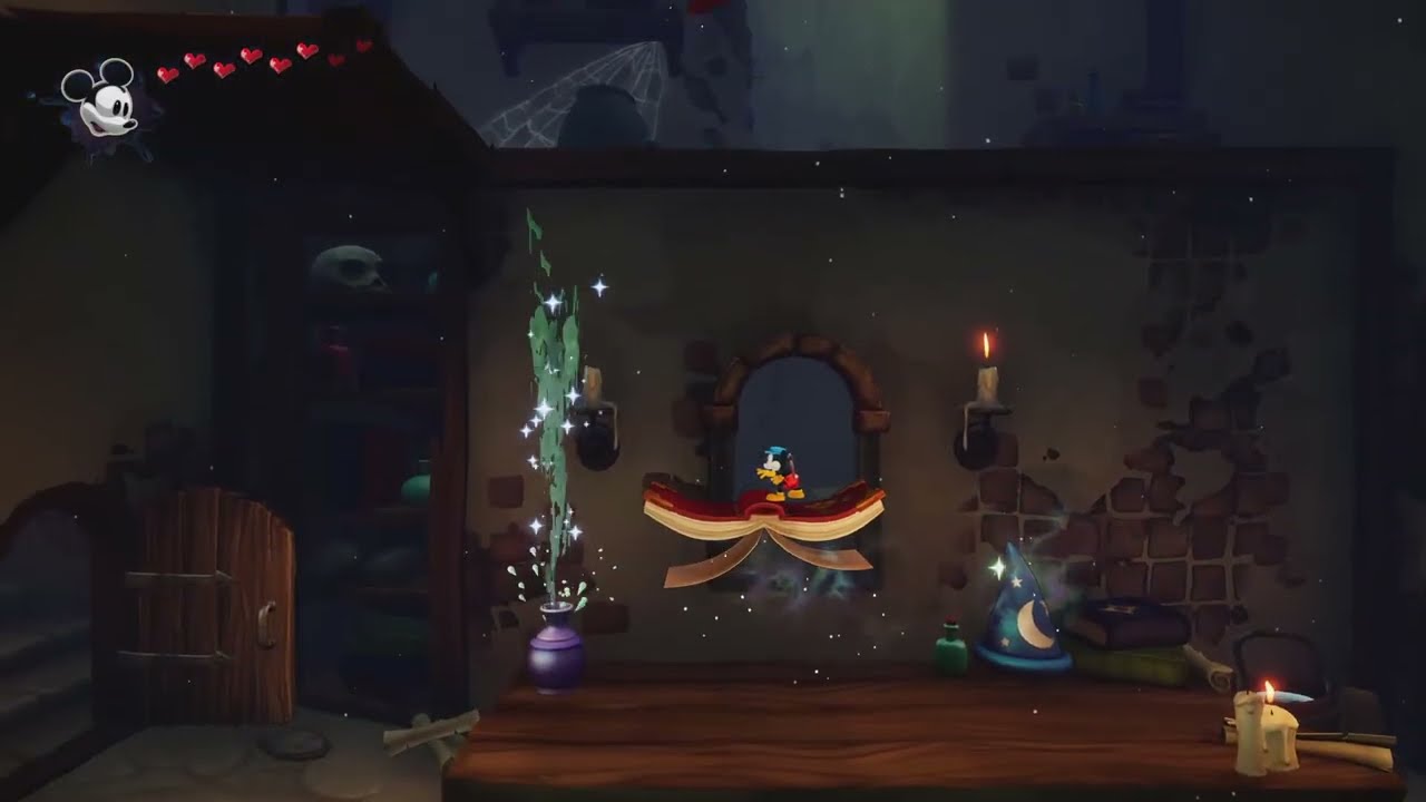 Disney Epic Mickey: Rebrushed- 2D PROJECTOR LEVEL- FANTASIA SCENE ONE