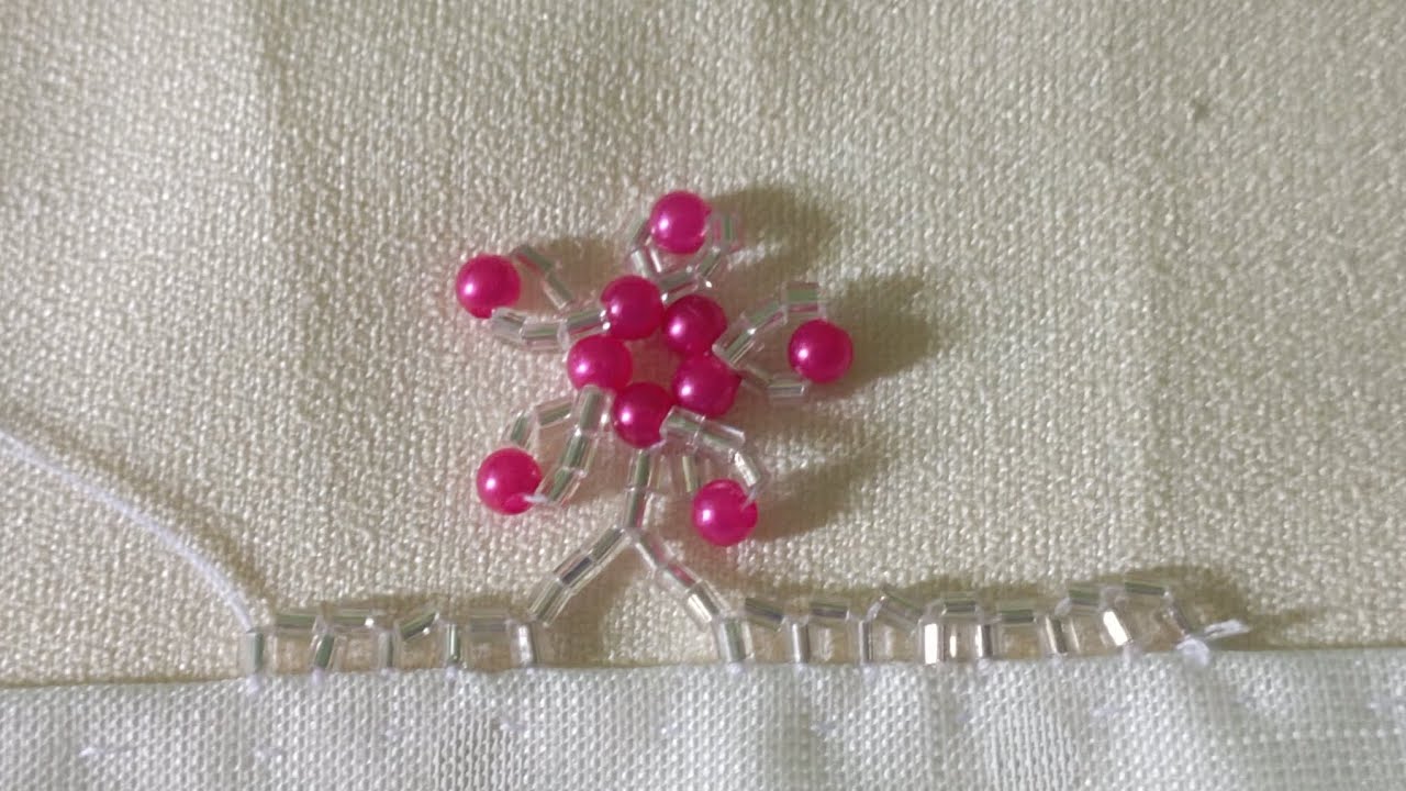 تنبات بالعقيق المكسر للباس التقليدي و العصري #embroidery #تنبات #perlage #خرز
