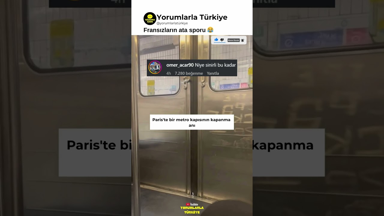 Paris'te Metroların Kapılarının Kapanma Hızı 😂