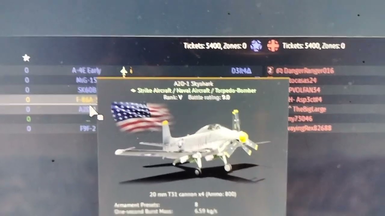 My highest battle rating plane is at 7.7