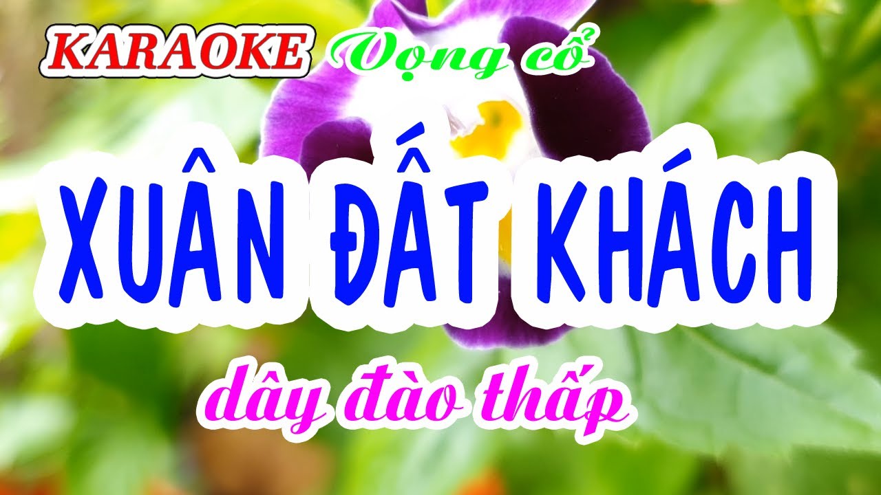 KARAOKE   XUÂN ĐẤT KHÁCH _ Dây đào thấp