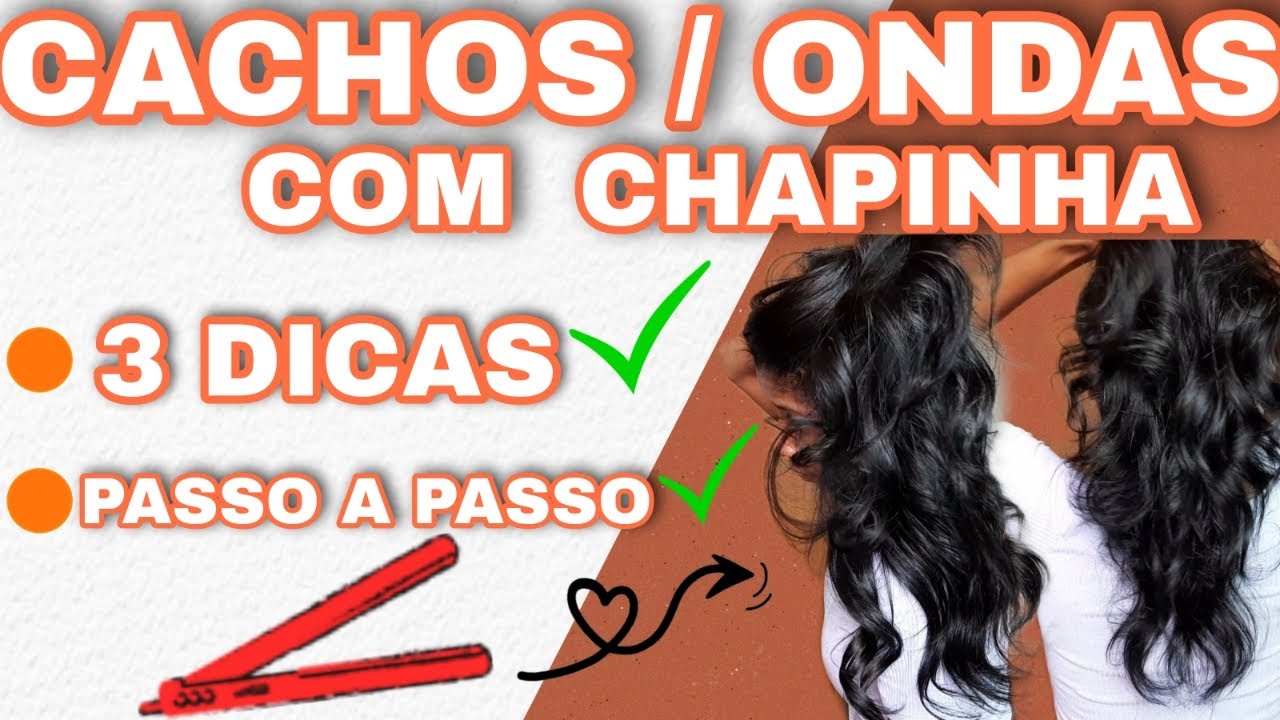 COMO FAZER CACHOS NO CABELO COM A PRANCHA | COMO EU FAÇO CACHOS NO MEU CABELO COM CHAPNHA