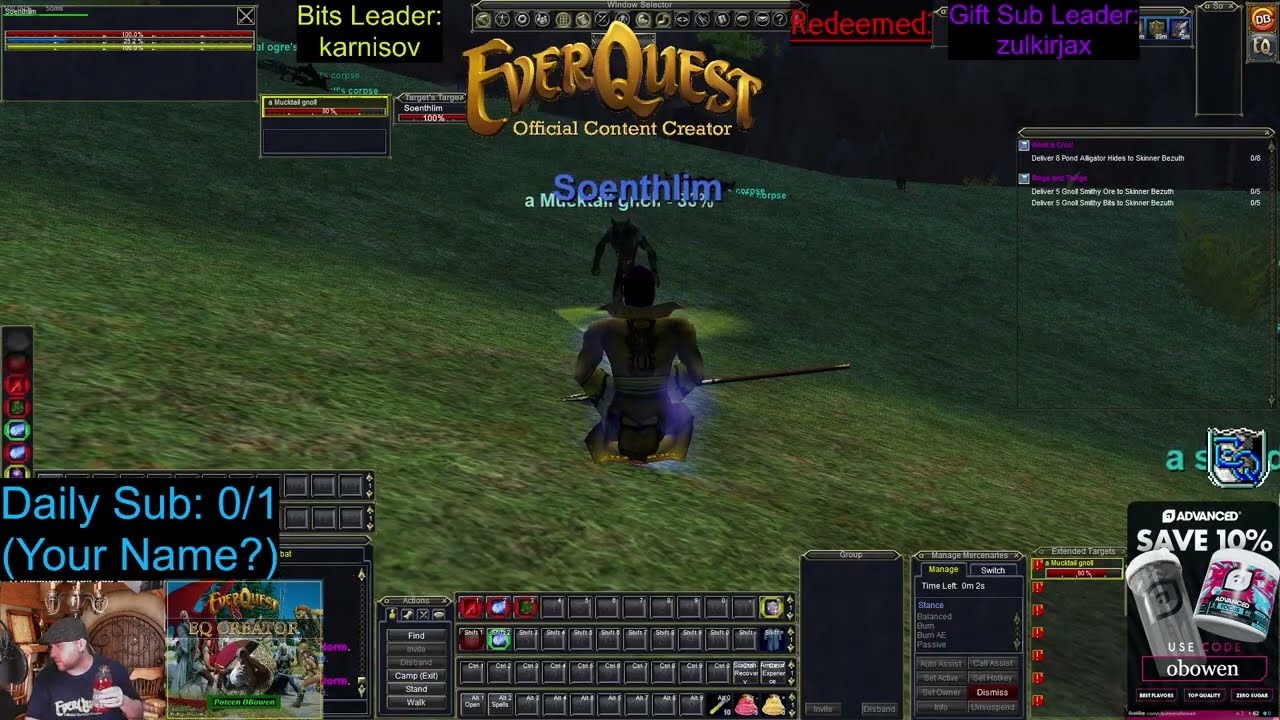 Poteen OBowen playing EQ Live, *Rathe* WIZARD to lvl 20 for Surname. #EQ #EverQuest