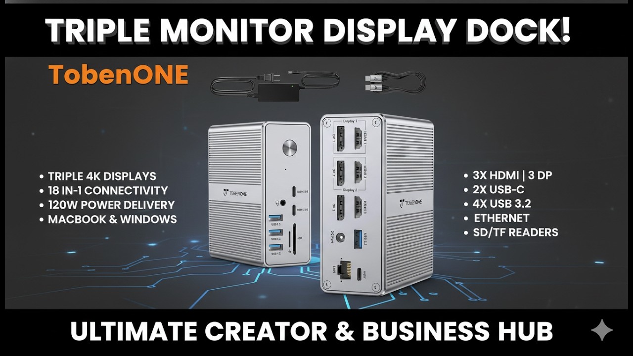 TobenONE Triple 4K DisplayLink Dock Review — Ultimate Mac & Windows Setup!