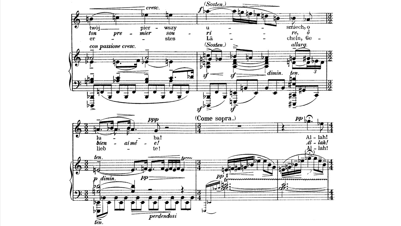Karol Szymanowski: Songs of the Infatuated Muezzin (Op. 42) [Score Video]