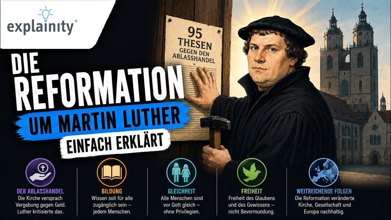 Die Reformation um Martin Luther einfach erklärt (explainity® Erklärvideo)
