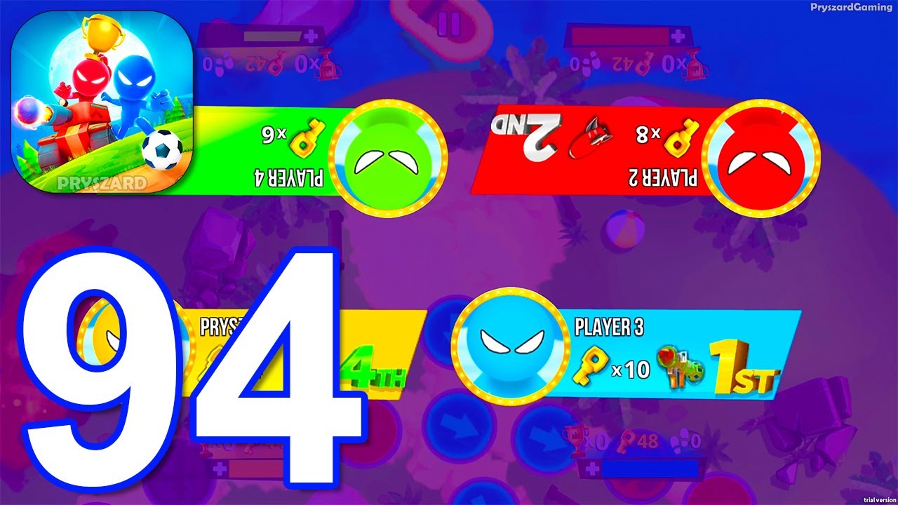 Stickman Party - Gameplay Part 94 Random Funny MiniGames, 1 2 3 4 Plyer Free New Update Adventure