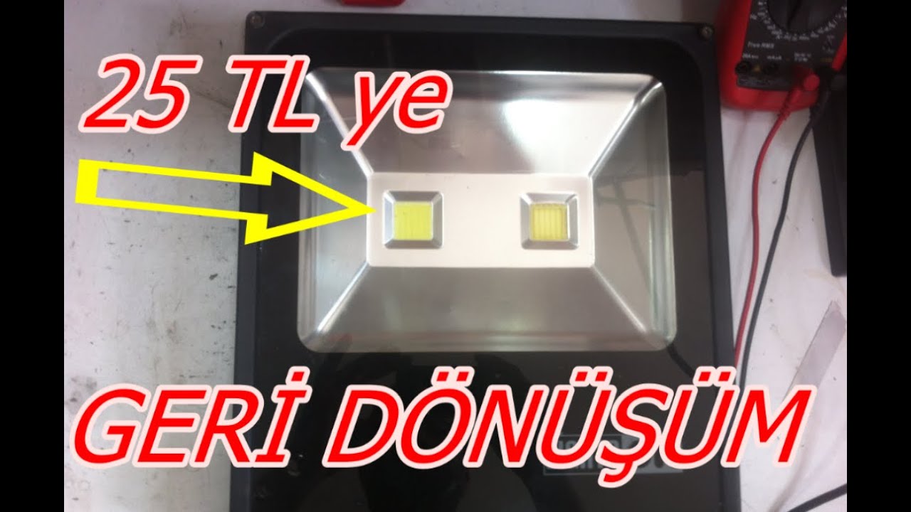 Bozuk LED PROJEKTÖR YANIP SÖNÜYOR ARIZASI YAPIMI KESİN ÇÖZÜMÜ
