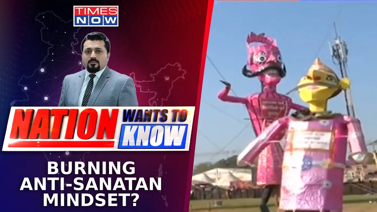 Effigies Of Sanatan Baiters In Delhi, Lucknow; Poster War On Hindu Festival? | Nation Wants To Know