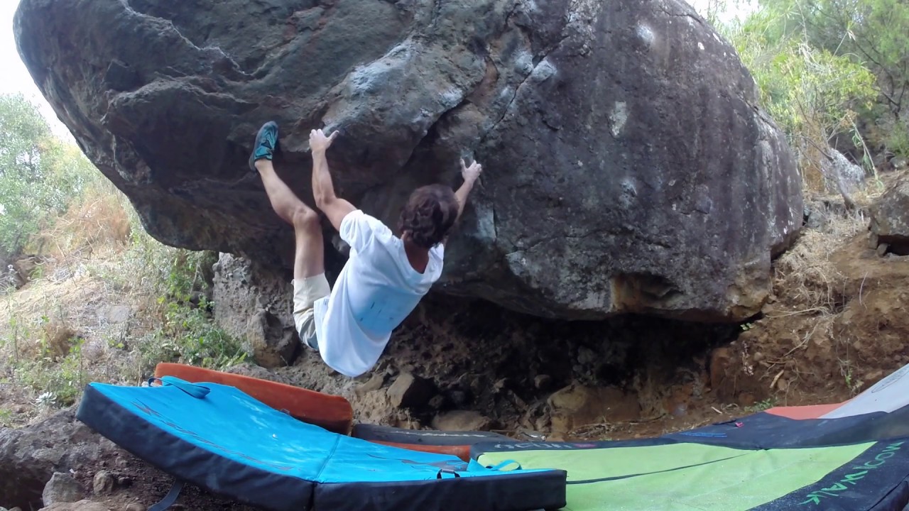 Friendly boulder