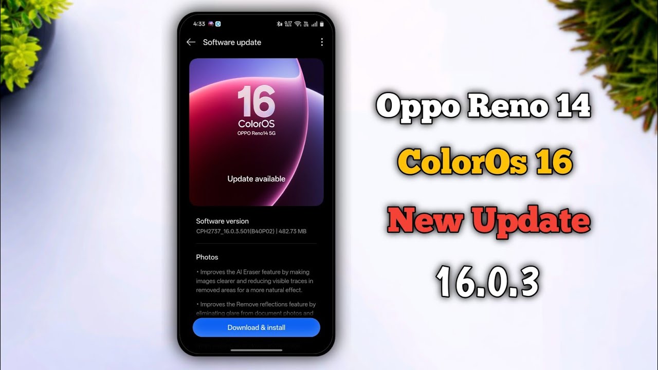 oppo Reno 14 New ColourOS 16 16.0.3 Update Release 🔥⚡| Reno 14 ColourOS 16 New Update February month