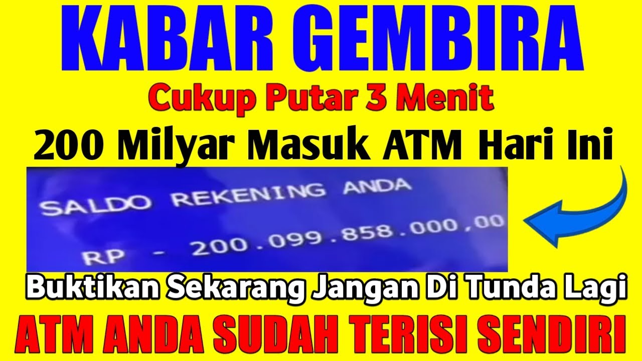KUN FAYAKUN ✅ ATAS IZIN ALLAH SWT UANG MASUK ATM LANGSUNG CEK ATM ANDA